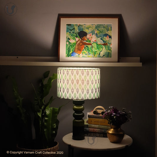 STHAMB Green ~ 12" Green Grey IKAT