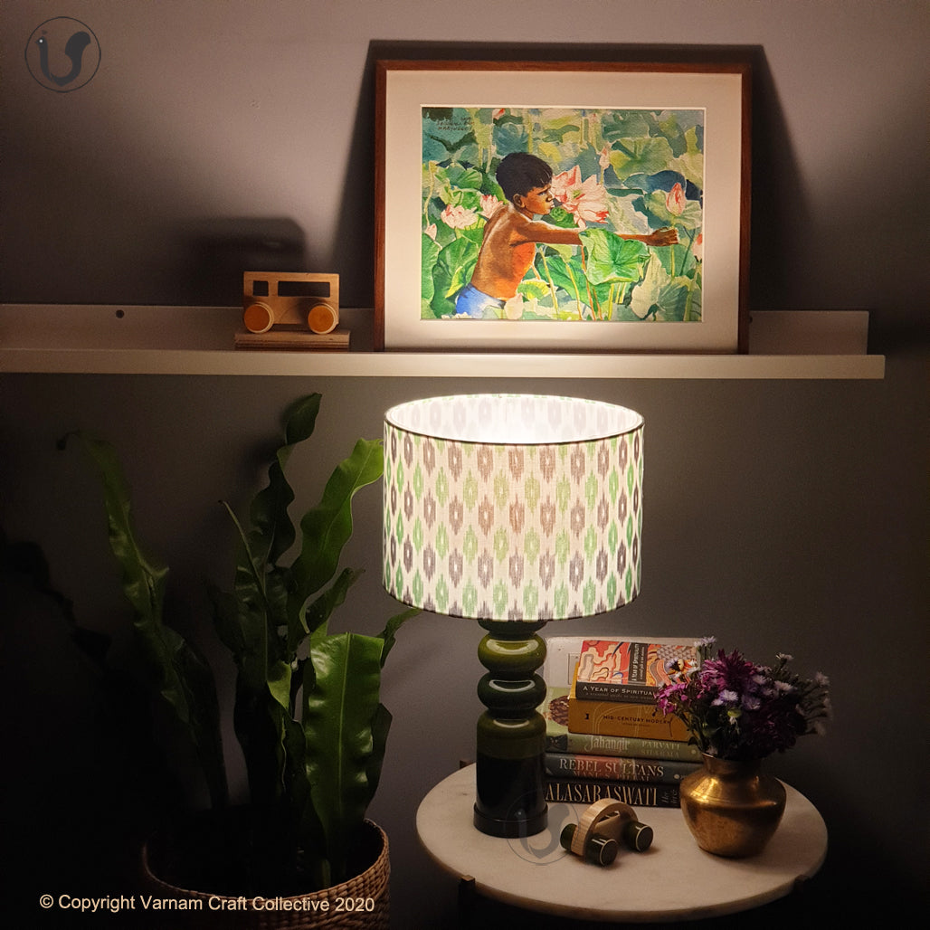 STHAMB Green ~ 12" Green Grey IKAT