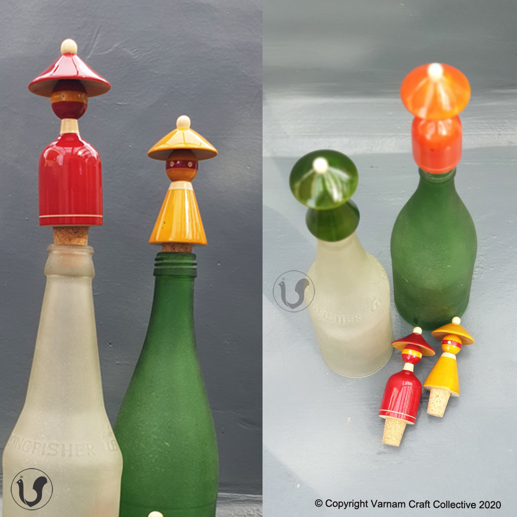 the MADHATTERS bottle stopper set (pair)