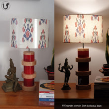 Load image into Gallery viewer, DOMUS Red ~ 12&quot; red-blue IKAT
