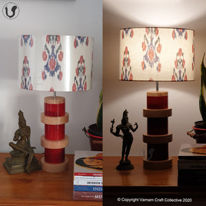 DOMUS Red ~ 12" red-blue IKAT