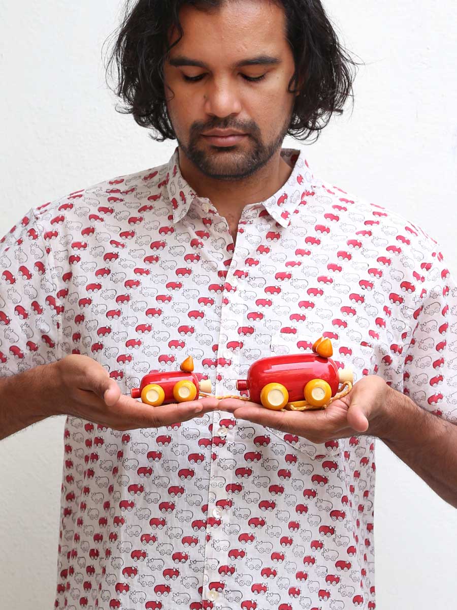 OINKSTONS in red-black (half sleeves)