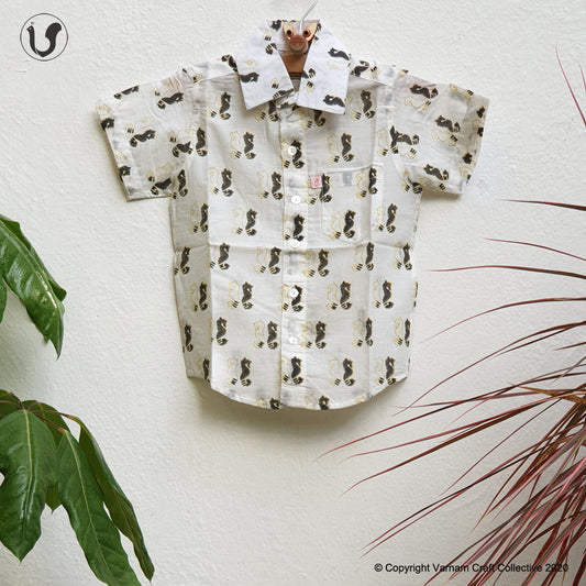 SEAHORSES in yellow greys (Kids)
