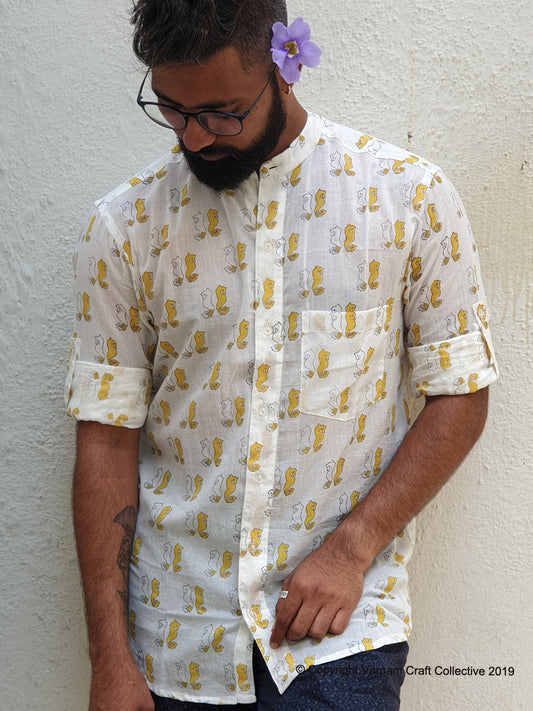 SEAHORSE lemon grey  (full sleeves)