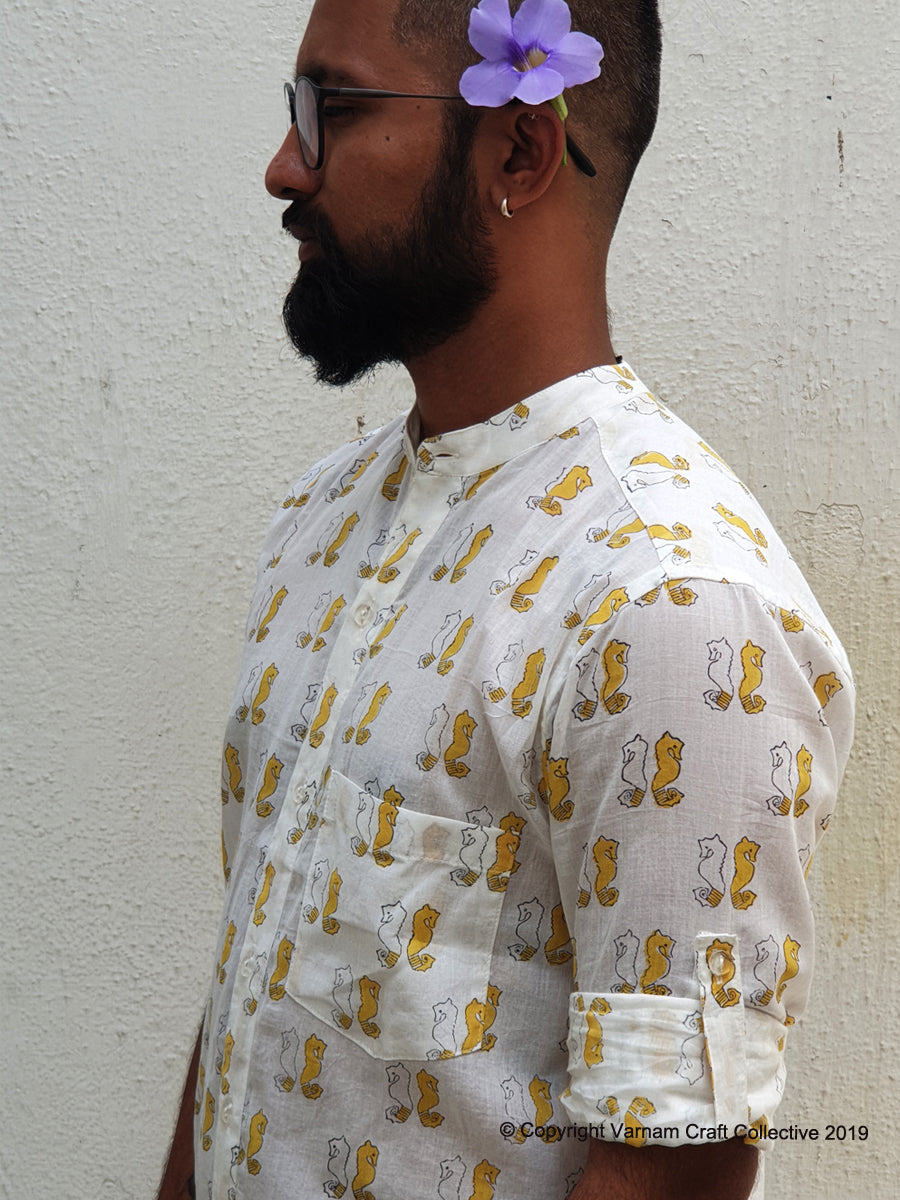 SEAHORSE lemon grey  (full sleeves)