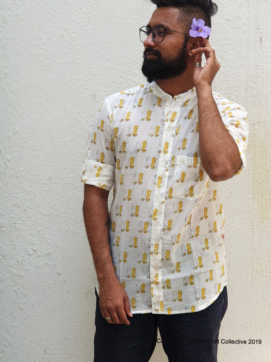 SEAHORSE lemon grey  (full sleeves)