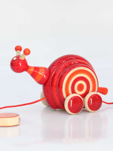 Load image into Gallery viewer, SLIPPY SLOPS snail pull toy
